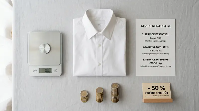 Tarif Repassage à Domicile 2026 : Prix Kilo, Heure, Pièce