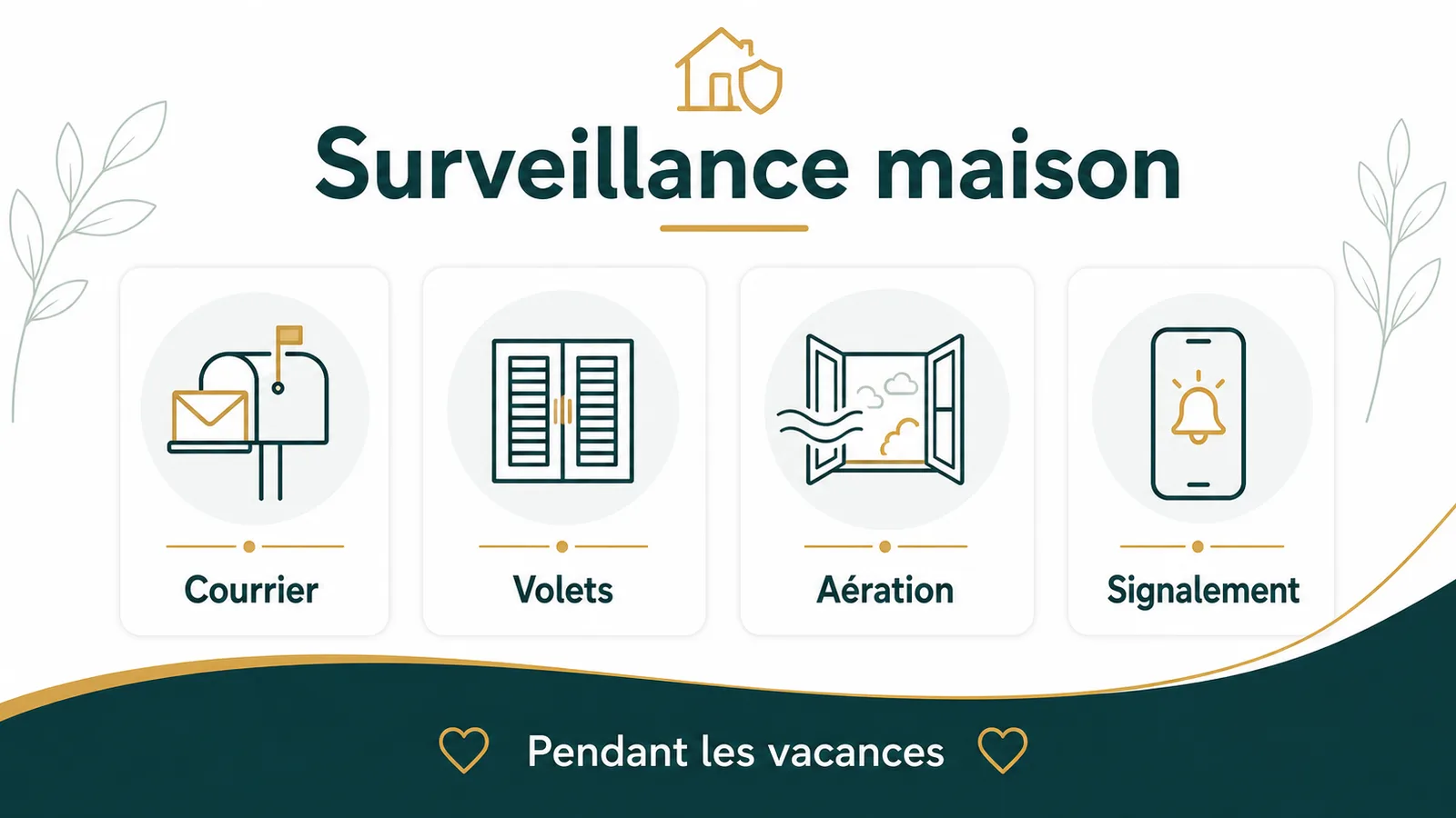 Liste de vérification pour la surveillance de maison pendant les vacances