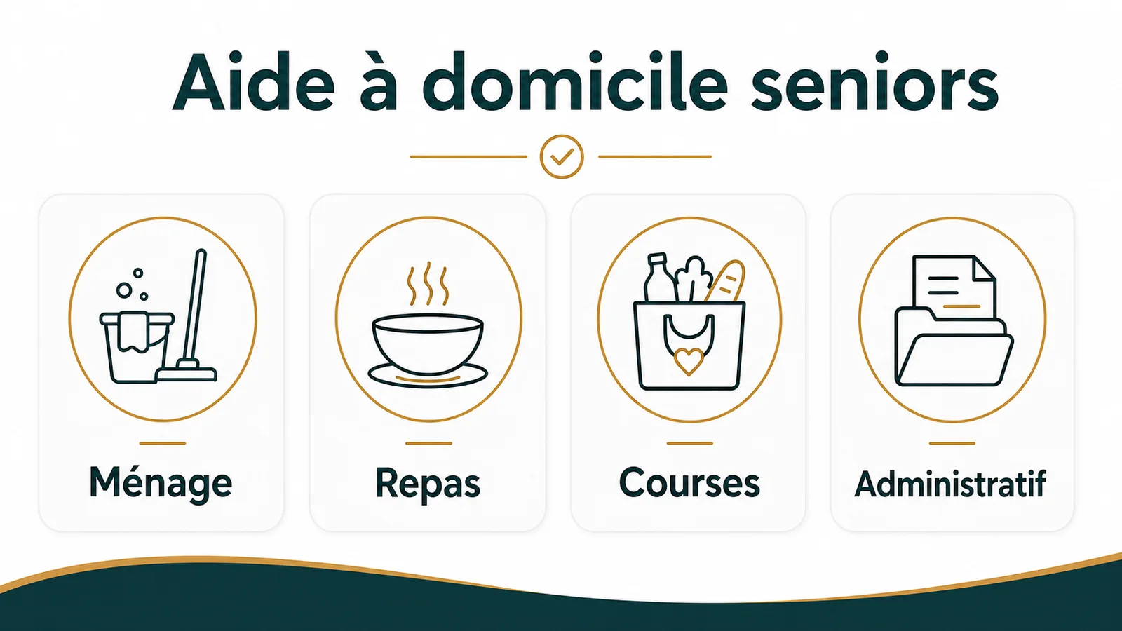 Intervenante préparant un repas équilibré dans la cuisine d'une personne âgée