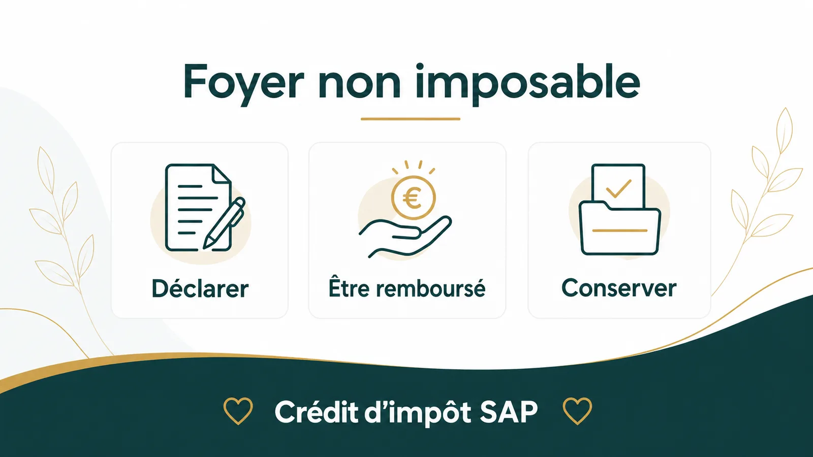 Tableau des plafonds et montants de remboursement selon la situation du foyer non imposable