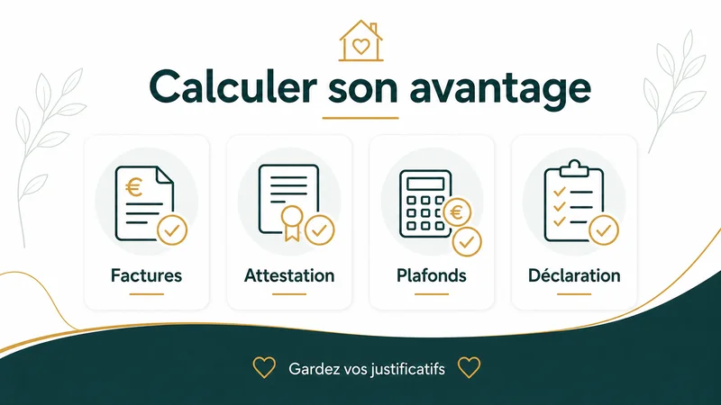 Infographie des documents utiles pour calculer son avantage fiscal