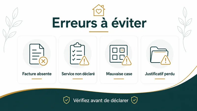 Infographie des erreurs fréquentes à éviter avant la déclaration