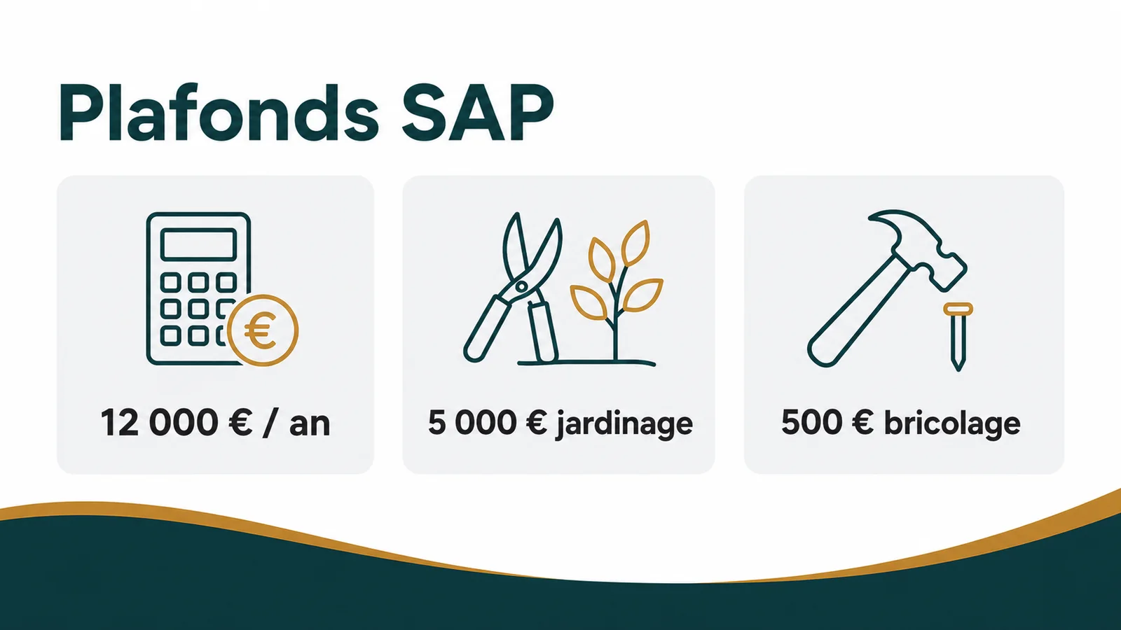 Vue synthétique des trois niveaux de plafonds SAP à 12 000, 15 000 et 20 000 euros