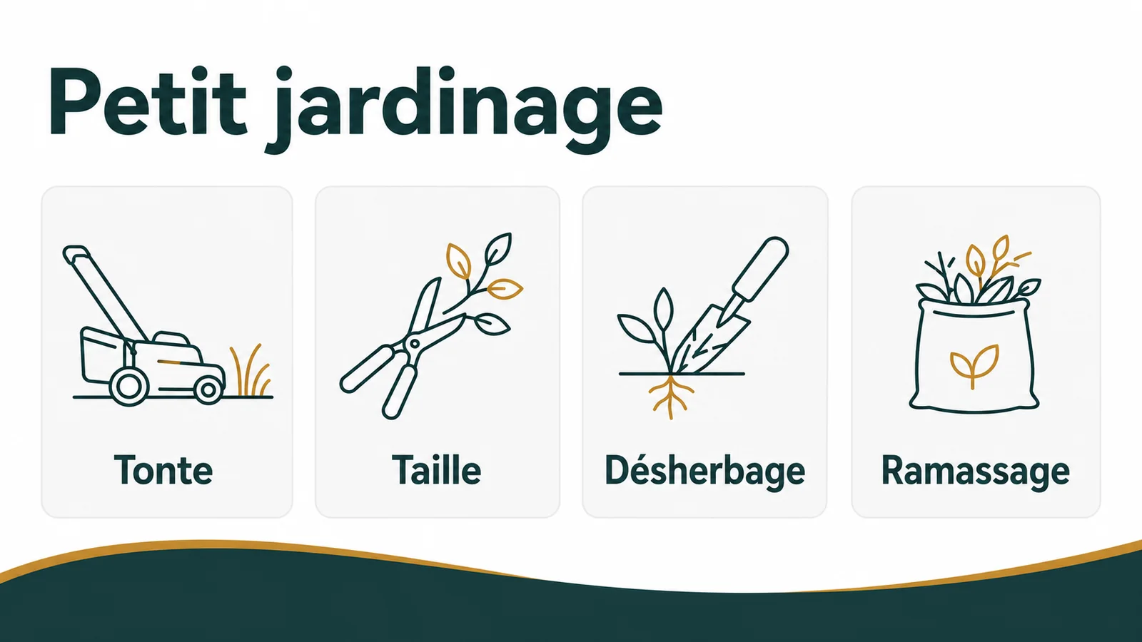Jardinier entretenant des massifs floraux dans un petit jardin urbain