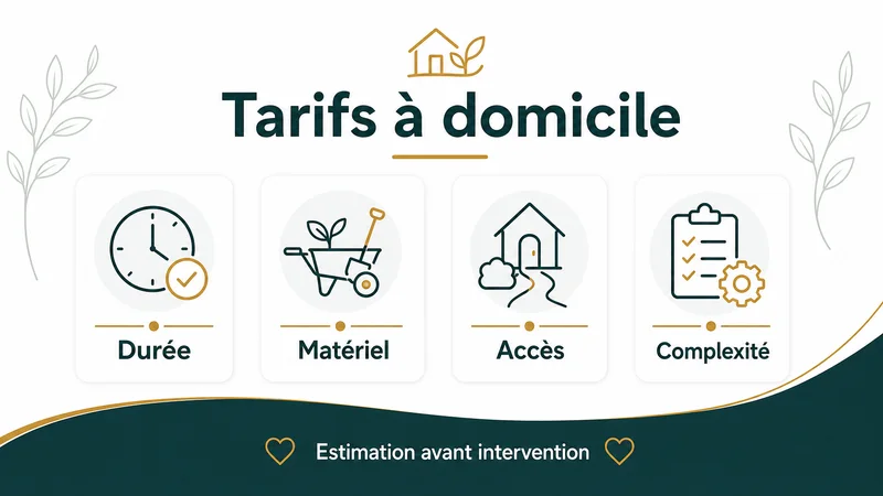 Infographie des facteurs qui influencent les tarifs à domicile