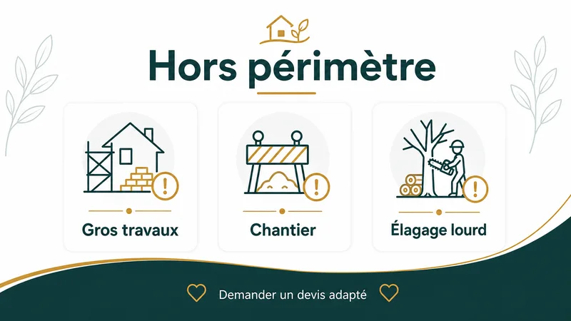 Infographie des travaux hors périmètre des services simples