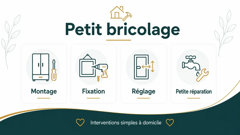 Infographie des petits travaux de bricolage simples à domicile