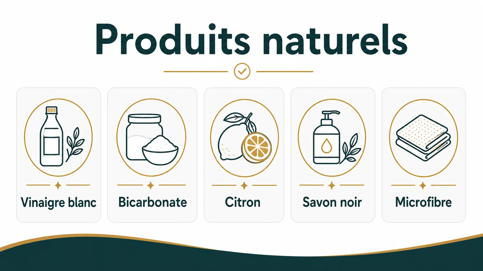 Éponges végétales et flacons de produits ménagers faits maison étiquetés à la main