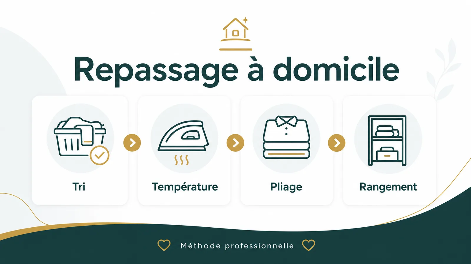 Intervenante appliquant la méthode professionnelle de repassage sur une chemise