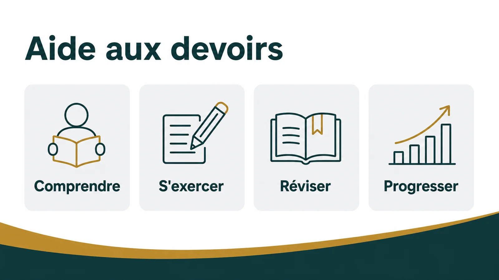 Enfant faisant ses devoirs accompagné d'un intervenant à domicile